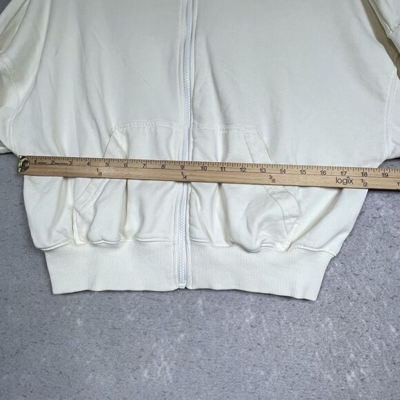 Fabletics Hoodie Womens Size Medium Offwhite Full Zip Sweatshirt Hoodie - Picture 8 of 12